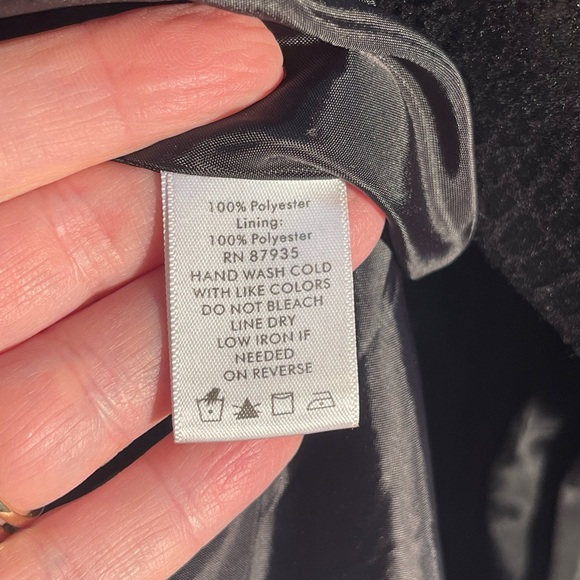 QVC Susan Graver Women Black Snake Croc Embossed Brushed Faux Leather Jacket M - Picture 4 of 8